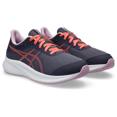 Abbildung von Asics Patriot 13 Unisex Laufschuh Straße für Kinder, Größe: 33.5, Indigo fog/papaya Schuhe