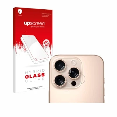 Abbildung von upscreen Schutzglas für Apple iPhone 16 Pro (NUR Kameraschutz) Schutzfolie, Glas Folie [Klar, 9H Panzerschutz, Anti Fingerprint]