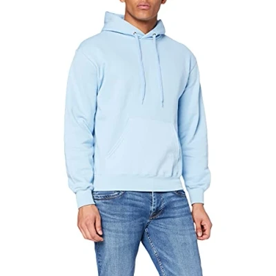Abbildung von Fruit of the Loom Herren Kapuzenpullover, Blau (Sky), X Large