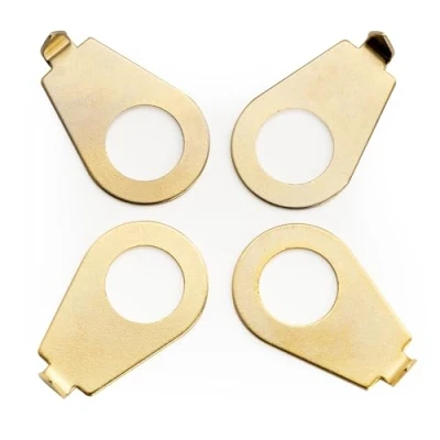 Abbildung von Musiclily Pro Metrisch 8.5mm Stahl Knob Pointers Markierungs Bleche Vintage LP Positions Markierer Ungszeiger für Potis Epi Style E Gitarre, Gold (4er Set)