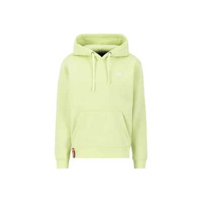 Abbildung von Alpha Industries Small LOGO Kapuzenpullover, Herren, Größe: Large, Arctic lime