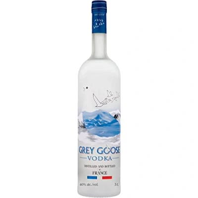 Abbildung von GREY GOOSE Premium Vodka aus Frankreich mit 100 % französischem Weizen und natürlichem Quellwasser, 40% Vol., 300cl / 3l