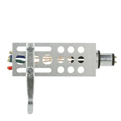 Abbildung von THAKKER HS 18 CNC gefrästes Aluminium Headshell Silber SME Anschluss inkl. Kabel, Schrauben in 4 unterschiedlichen Längen, Muttern und Unterlegscheiben