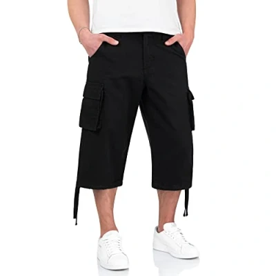 Abbildung von Surplus Raw Vintage Herren Cargo Trooper Legend 3/4 Shorts, schwarz, L