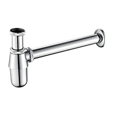 Abbildung von Ibergrif Metall Siphon, Universal Geruchsverschluss für Waschbecken und Waschtisch, Chrom