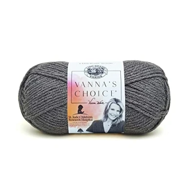 Abbildung von Lion Brand Yarn Company 1 Piece Vanna&#039;s Choice Yarn, Charcoal Grey, 860 151D