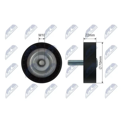 Abbildung von NTY RNK ME 088 Umlenkrolle MERCEDES BENZ: C Klasse T modell, Limousine, S Limousine