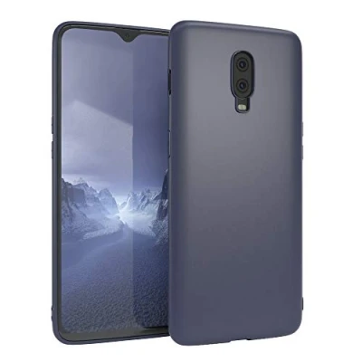 Abbildung von EAZY CASE Handyhülle Silikon mit Kameraschutz kompatibel OnePlus 6T in Navy Blau, Ultra dünn, Slimcover, Silikonhülle, Hülle, Softcase, Backcover