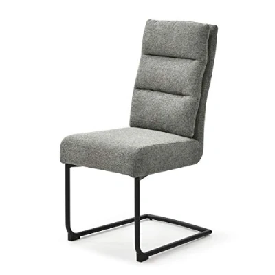 Abbildung von riess ambiente Freischwinger COMFORT vintage grau, Esszimmer · Webstoff Metall Industrial Design