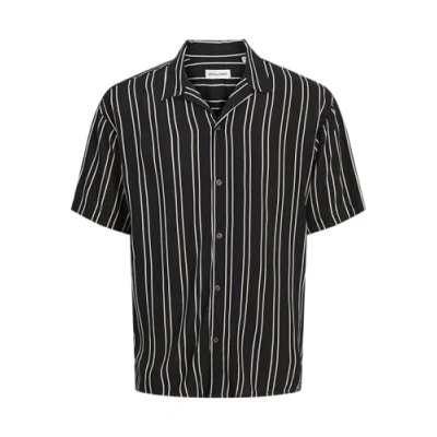 Abbildung von Jack &amp; Jones Jjejeff Stripe Resort Shirt Hemd, Herren, Größe: 2XL, Black