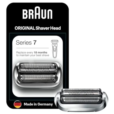 Abbildung von Braun Series 7 Scherkopf, Elektrorasierer Ersatzscherteil für Rasierer Herren der neuen Generation, Made in Germany, 73S, Silber, 1er Pack