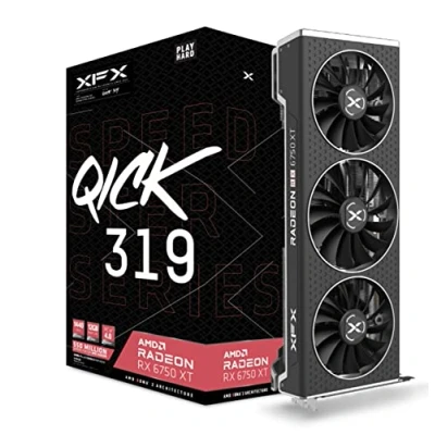 Abbildung von XFX Speedster QICK319 Radeon RX 6750XT CORE Gaming Grafikkarte mit 12GB GDDR6 HDMI 3xDP, AMD RDNA™ 2 (RX 675XYJFDP)