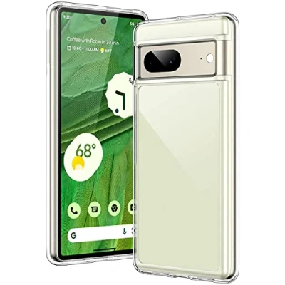 Abbildung von Verco Handyhülle für Google Pixel 7 Case, Handy Cover Hülle Transparent Dünn Klar Silikon, durchsichtig