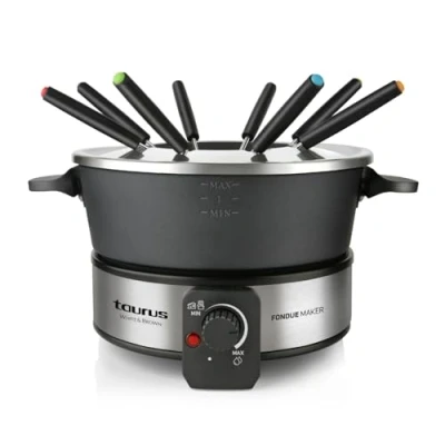 Abbildung von Taurus FF2, 8 Person(en), 2 l, Schwarz, Silber, Rund, Edelstahl, Drehregler