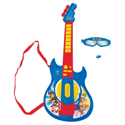 Abbildung von Lexibook, Paw Patrol, Elektrische Leuchtgitarre mit Mikrofon, Brille Demosongs, 2 Spielmodi, Stecker für MP3, blau/rot/gelb, K260PA