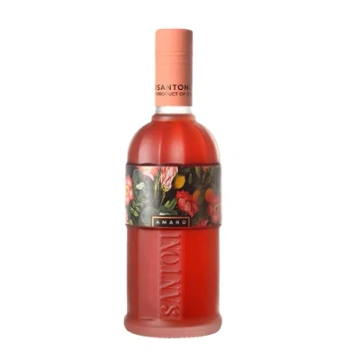 Abbildung von AMARO Santoni 16% 0,5 L Premium Bitter Likör aus Italien fruchtig bitterer Aperitif mit Rhababer Bitterorange &amp; Irisblüte, die Basis für Spritz Cocktails