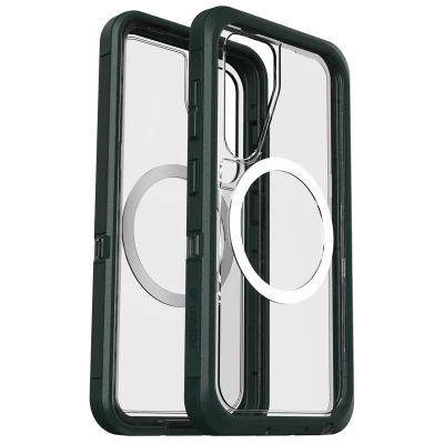 Abbildung von OtterBox Defender XT Clear Magnets Schutzhülle für Samsung Galaxy S25 Jubilee green