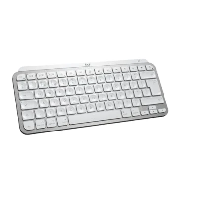 Abbildung von Logitech MX Keys Mini für Mac minimalistische kabellose beleuchtete Tastatur, kompakt, Bluetooth, Hintergrundbeleuchtung, USB C, taktiles Tippen, kompatibel mit Apple macOS, iPad OS, Metall, Hellgrau