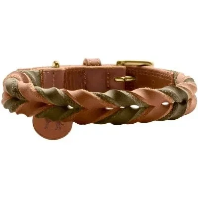 Abbildung von Halsband Solid Education Duo S (40), cognac/oliv Cognac / Oliv 40