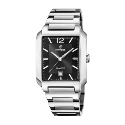 Abbildung von Festina Quarzuhr On The Square, Armbanduhr, Herrenuhr, Damenuhr, Edelstahlarmband, Datum