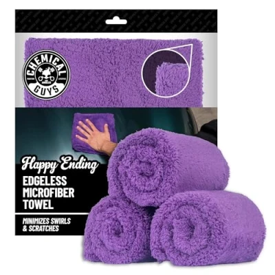 Abbildung von Chemical Guys MIC34803 Happy Ending Ultra Plush Randloses Mikrofaser Handtuch, Violett, 40,6 x cm