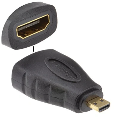 Abbildung von HDMI Weiblich Buchse Zum Mikro Männlich Stecker Adapter Für Kabel