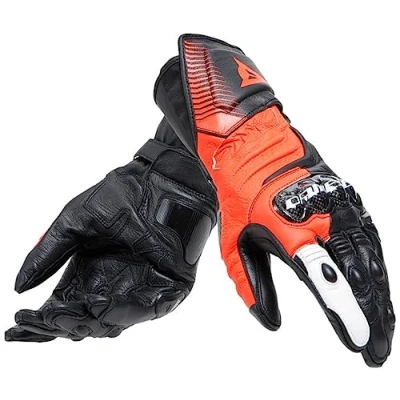 Abbildung von Dainese Motorradhandschuhe Carbon 4 Sporthandschuhe schwarz / fluo rot weiss S