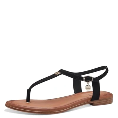 Abbildung von s.Oliver Damen Zehentrenner mit verstellbarem Riemchen Vegan, Schwarz (Black), 40 EU