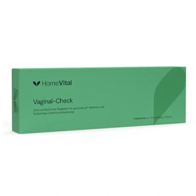 Abbildung von HomeVital Vaginaler pH Selbsttest für Zuhause Teststreifen zur Früherkennung von bakterieller Infektionen &amp; Vorsorge Test Scheide bei Symptomen bakterielle Vaginose, Scheidenpilz