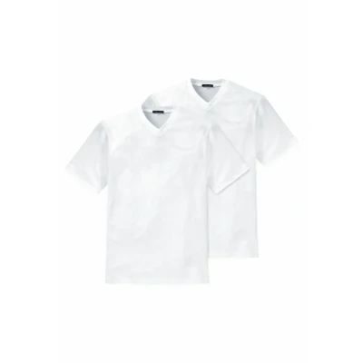 Abbildung von Schiesser American Vneck MPACK:2 Nachtwäsche Shirt, Herren, Größe: Large, Weiß