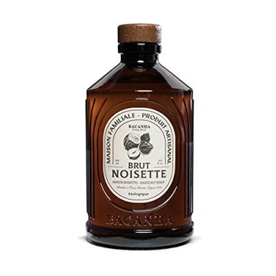 Abbildung von Bacanha Sirop Brut de Noisette Bio 400 ml Haselnuss Sirup aus Frankreich mit Rohrzucker