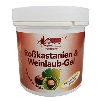 Abbildung von 6 x 250ml Roßkastanien und Weinlaub Gel vom Pullach Hof, Balsam