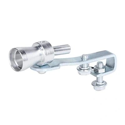 Abbildung von Schweifhalspfeife, Duokon Turbo Sound Pfeife, Auto Schalldämpfer Pfeife Auspuff Aluminiumlegierung Silber TC S