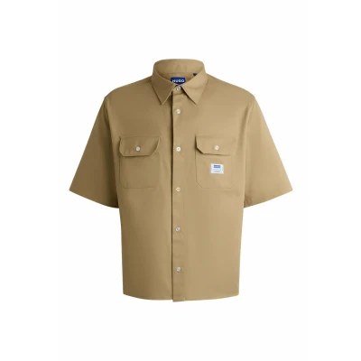 Abbildung von HUGO Ekyno Hemd, Herren, Größe: Small, Beige nine