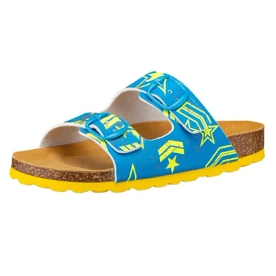 Abbildung von Pantolette blau Jungen Bioline Top