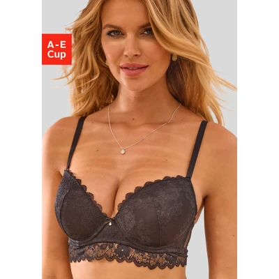 Abbildung von Vivance Push up BH, aus Jacquardspitze in leichter Longform, sexy Dessous