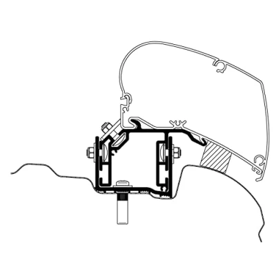 Abbildung von Thule Markisen Adapter für VW Crafter 2017 / MAN TGE Omnistor 6300/6200 Camping Wohnwagen Wohnmobil
