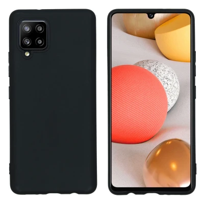 Abbildung von Samsung Galaxy A42 Hülle Silikon iMoshion Soft Case/Backcover Handyhülle Schwarz Zitate Design