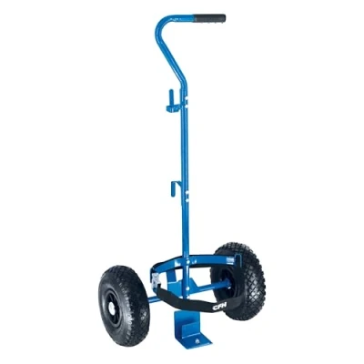 Abbildung von Gas Trolley GT 89 Gasflaschen Wagen für 5 kg und 11 Gasflaschen, 25 max. Traglast, Mit praktischen Halterungen Abflammgeräte, Ergonomischer Griff Blau