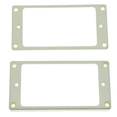 Abbildung von KAISH Humbucker Tonabnehmer Ring, gebogene Unterseite, für Epiphone Les Paul, Weiß, 2 Stück