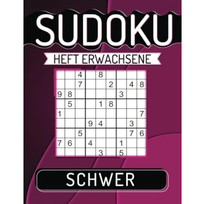 Abbildung von Sudoku Heft Erwachsene Schwer: 600 Rätsel Großdruck mit Lösungen.
