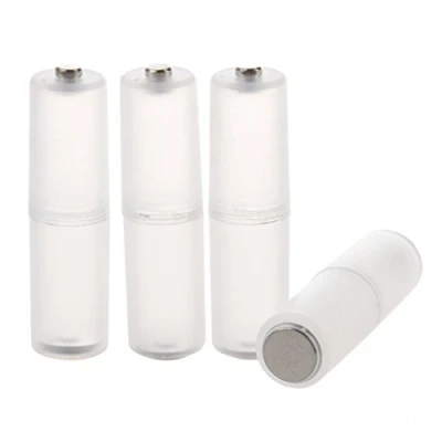 Abbildung von Sujurio 4 Stück AAA zu AA Batterie Zelle Konverter Adapter zylindrische Gehaeuse Halter