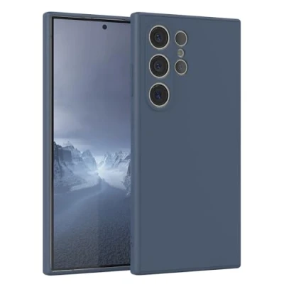 Abbildung von EAZY Case Silikonhülle für Samsung Galaxy S24 Ultra Hülle Silikon Blau weich stoßfeste Handyhülle Schutzhülle mit Kameraschutz Dünn Premium Schutz Cover Bumper in Petrol
