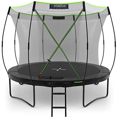 Abbildung von Kinetic Sports Gartentrampolin ULTIMATE PRO, Ø 244 cm, Designed in Germany, AirMAXX Sprungtuch, TÜV Rheinland GS geprüft