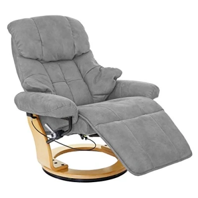 Abbildung von MCA Relaxsessel Calgary 2, Fernsehsessel Sessel, Stoff/Textil 150kg belastbar hellgrau, naturbraun