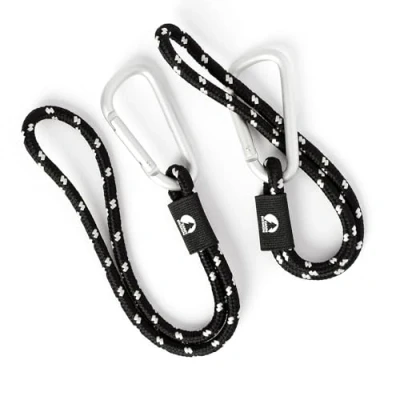 Abbildung von Tanndesign Kinderwagen Adapter 2x Haken Karabiner für Wickeltasche Wickelrucksack Schwarz, (2 tlg), robust, hochwertig, aus recyceltem PET