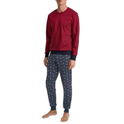 Abbildung von Calida Family Friends BÜNDCHEN Pyjama, Herren, Größe: Large, Rio red