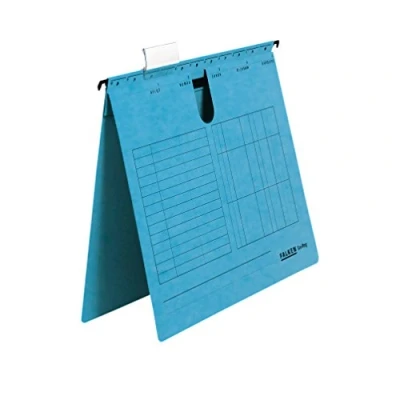 Abbildung von Original Falken 25er Pack Hängehefter UniReg. Made in Germany. Kaufmännische Heftung, aus Recycling Karton für DIN A4 blau Blauer Engel ideal die lose Blatt Ablage im Büro und der Behörde