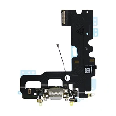 Abbildung von OnlyTech Ladebuchse Dock Anschluss mit Flex Antenne, Mikrofon, Kopfhöreranschluss und kompatibel iPhone 7 Grau