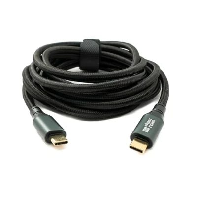 Abbildung von System S USB 3.2 Gen 2 8K 3 m Kabel Typ C Stecker zu geflochten 20 Gbit/s 100 W kompatibel für iPhone 15